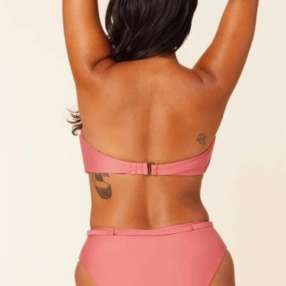 Andie Swim The Scala Top Strapless Bandeau in Punch Size Small NWT - Picture 2 of 11
